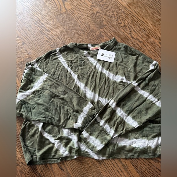Anthropologie Maronie Green Tie-Dye Pullover Crewneck Long Sleeve NWT Size S - Picture 4 of 4